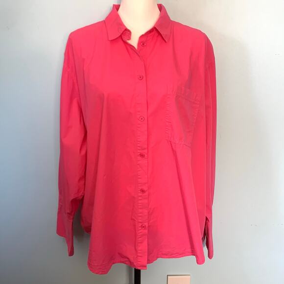 J. Crew Garçon Shirt in Pink Garment-Dyed Cotton Poplin Size 22 - Picture 7 of 8